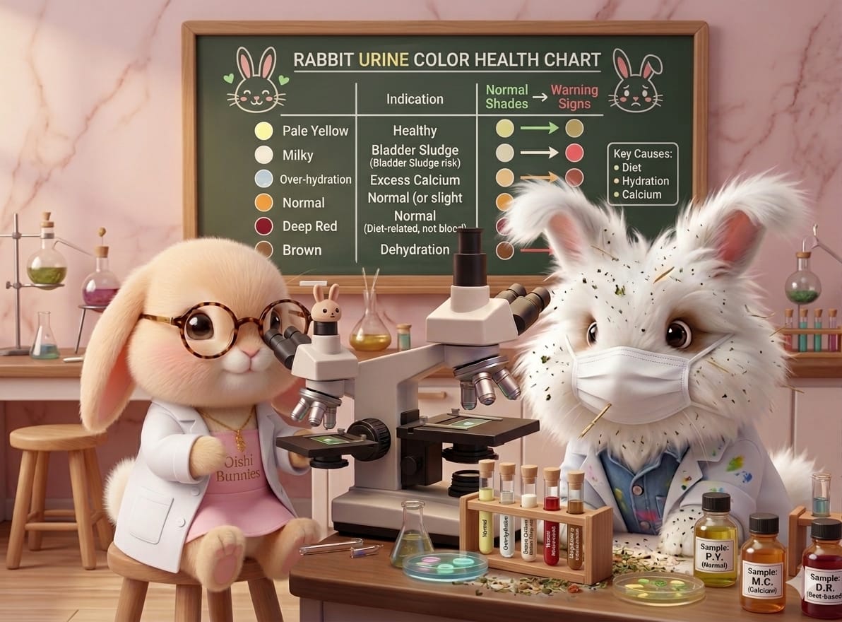 rabbit urine color