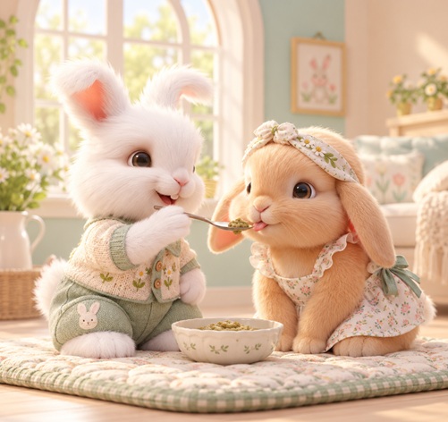 A gentle spoonful of recovery food for Bunnini