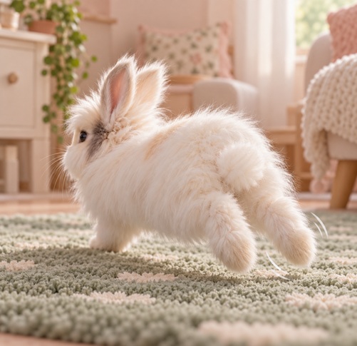 Pee-Casso flicking the hind feet backwards while hopping away
